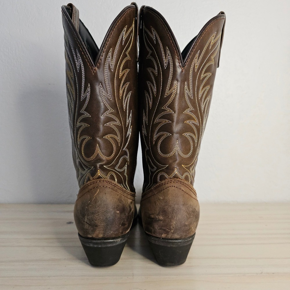 Laredo Womens Brown Leather Western Cowboy Boots 8M Lea Vamp Fox 5742 - Picture 6 of 14